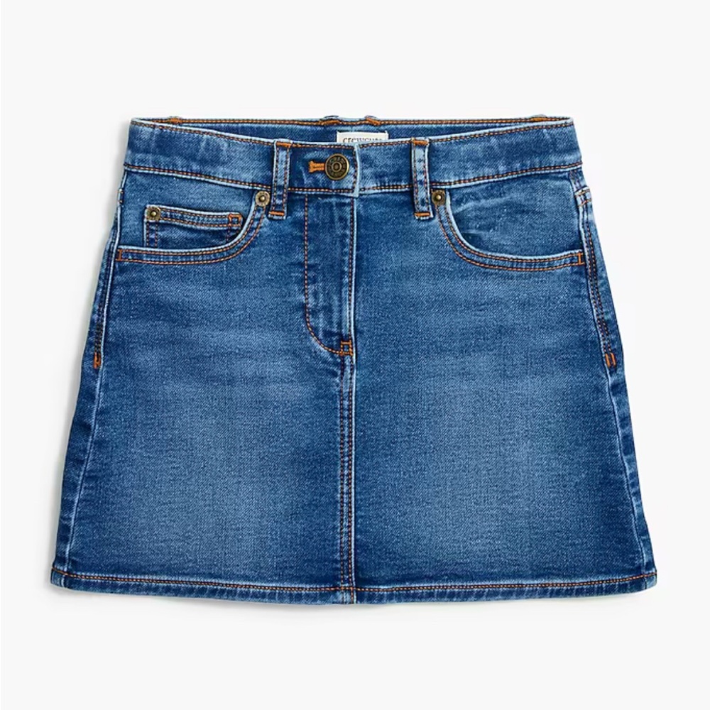 Jcrew crew cuts girls denim blue skirt in size 6